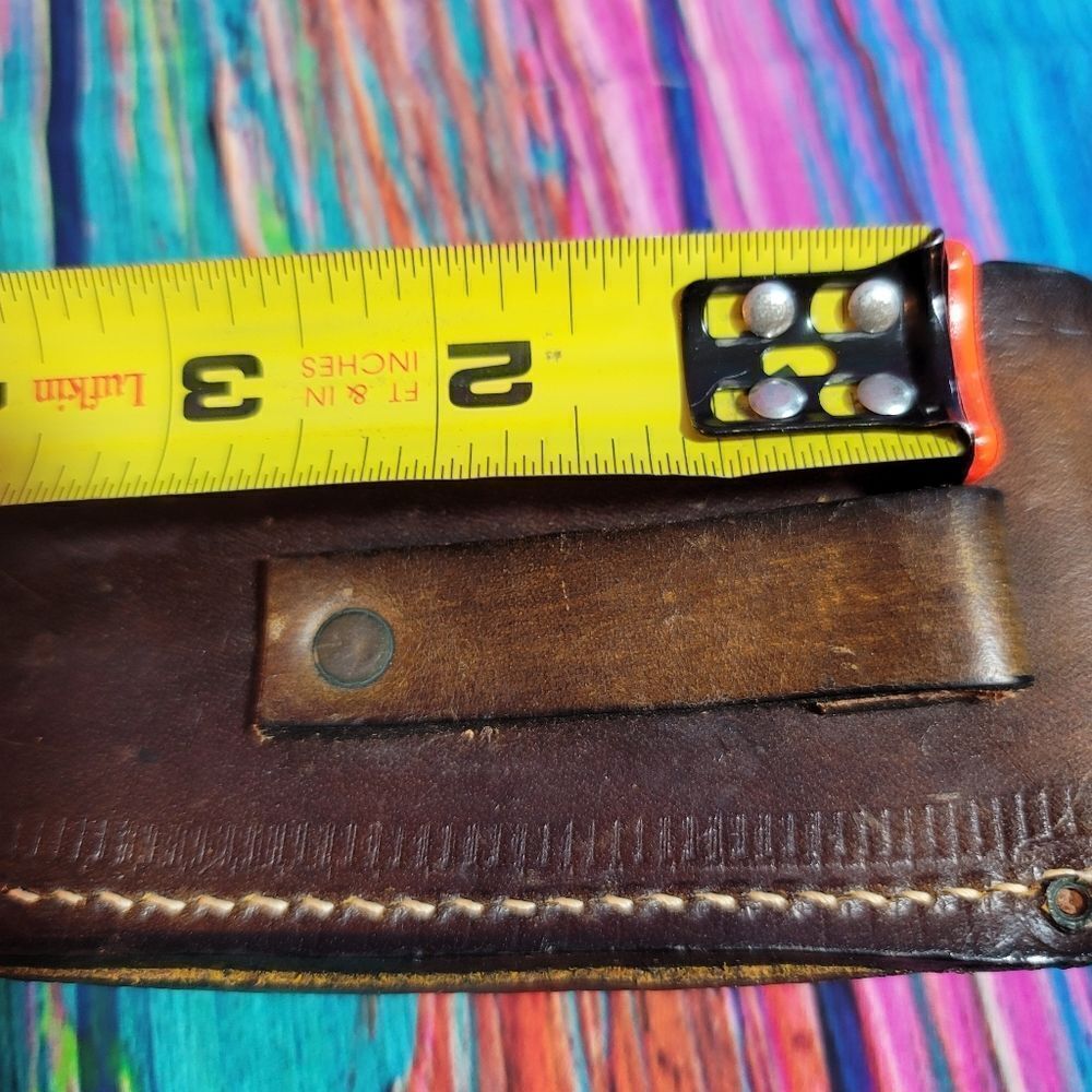 🔷️Vintage Tooled Leather Horse Head Belt Loop Knife Sheath or Case - Picture 10 of 11